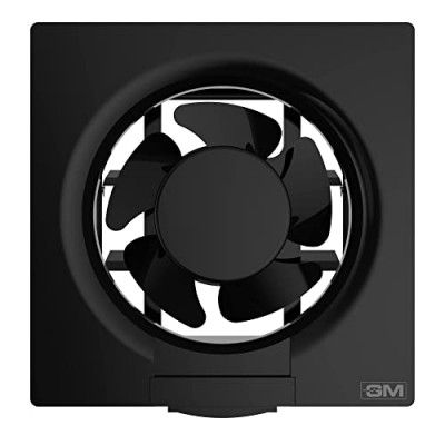 GM Eco Air NR 150 MM Ventilation Fan with Louvers I CRNO Stamping I Super Silent I Wall & Glass Mounting I In Built Thermal Overload Protector I Earthing for Safety I Black