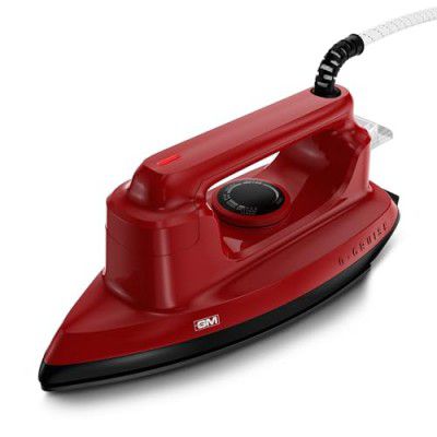 GM G-Cruise 1000 Watt Dry Iron Press with Dual Layer German Technology Non-Stick Coating