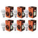GM GLO - 7 Watt LED Bulb - B22 100 Lumens Per Watt - 6500K White - Cool Day Light (Pack of 6)...