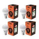 GM GLO - 9 Watt LED Bulb - B22 100 Lumens Per Watt - 6500K White - Cool Day Light (Pack of 4)...