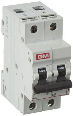 GM MCB 16A DOUBLE POLE 'C' TYPE