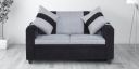 gnanitha Fabric 2 Seater Sofa  (Finish Color - BLACK AND GREY, Pre-assembled)...