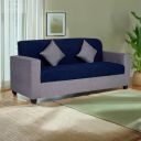 gnanitha Fabric 2 Seater Sofa  (Finish Color - GREY AND BLUE, Pre-assembled)...
