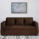 gnanitha Fabric 3 Seater Sofa  (Finish Color - BROWN, Pre-assembled)...