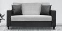 gnanitha Leatherette 2 Seater Sofa  (Finish Color - BLACK AND GREY, Pre-assembled)...