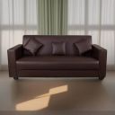 gnanitha Leatherette 3 Seater Sofa  (Finish Color - BROWN, Pre-assembled)...