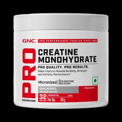 GNC Pro Performance Creatine Monohydrate Creatine (100 g, Unflavoured)