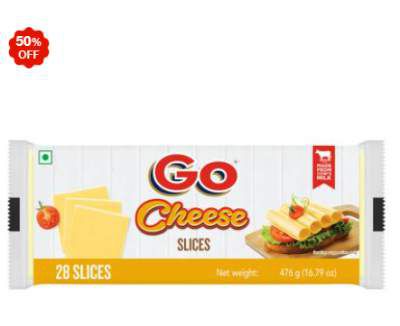 GO Cheese Slices (Plain) 476 g (Pouch)