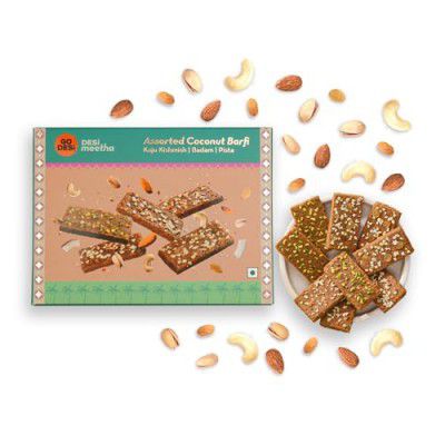 GO DESi Assorted Coconut Barfis, 200 grams