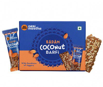 GO DESi - DESi Meetha Badam Coconut Barfi 8 Pieces