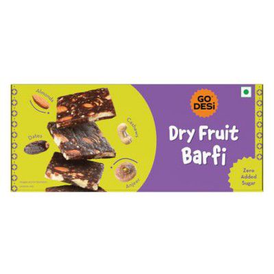 GO DESi Dry Fruits Barfi 6 Individually Wrapped Barfis 