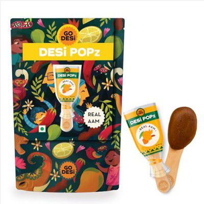 GO DESi Real Aam Pop, Aam Candy, 3 x Pack of 10 pcs, Desi Popz, 240 g