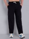 Go Devil Men Regular Fit Black Cotton Blend Trousers...