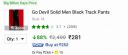 Go Devil Men Solid Black Track Pants...