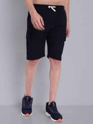 Go Devil  Solid Men Black Cargo Shorts