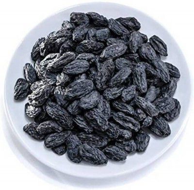 GO GRASS Premium Afghani Seedless Black Raisins | High Fibre | Raisins  (1 kg)