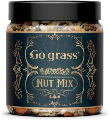 GO GRASS Premium International Healthy Nutmix | 10+ Mix Dry Fruits | Ready to eat | Assorted Nuts  (500 g)