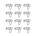 Go Hooked Flower pot stand | Gamla stand (Black, Pack of 14)...
