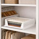 Go Hooked Foldable Wardrobe Organizer with Drawer Style Pull Out Design | Small (44x34x14.5 cm) Shelf Storage Box ...
