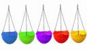 Go Hooked Plastic Hanging Crystal Planter | Hanging Pots for Plants (Set of 5)...