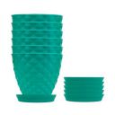 Go Hooked Plastic Round Flower Pots for Home Planters, Terrace, Garden Etc | Pack of 06 | Olive Green | Suitable for Home Indoor & Outdoor Gardening Plants (Kohinoor)...