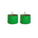 Go Hooked Terrace Gardening Leafy Vegetable Green with Orange UV Treated Grow Bags | 9" X 9" | Pack of 2 | Roof Top Balcony Gardening | High Density Polyethylene...