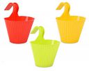 Go Hooked Virgin Plastic Planter, Multicolour, 5.2x6x10.5 inch, 3 Set...