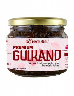 Go Naturel Premium Gulkand | Rose Petal jam | Rock Sugar | Glass Jar | 40 Gram