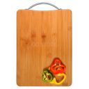 Go Store Large Non-Slip Wooden Bamboo Cutting Board with Antibacterial Surface with Stainless Steel Handle, Chopping Board for Kitchen, Cutting Board for Kitchen (Wood)...