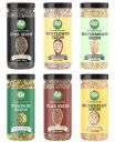 Go Vegan Combo of All Edible Seeds Pack of - 875g Boost Immunity With Healthy Chia, Pumpkin, Sunflower, Flax, Watermelon Seeds 150g Each, Muskmelon Seed 125g [Jar Pack]...