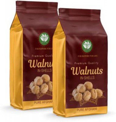 go vegan Combo of California Inshell Walnuts 500 GMS Each | Total Weight 1 Kg Walnuts  (2 x 0.5 kg)