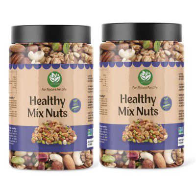 Go Vegan Combo Pack of Natural Mix Dry Fruits and Nuts | Mix Dry Fruits 500 gm Each Total 1 Kg