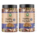 GO VEGAN Combo Pack of Natural Mix Dry Fruits and Nuts | Mix Dry Fruits 500 gm Each Total 1 Kg Healthy for Every Occasion Fresh and Healthy Dry Fruits [Jar Pack]...