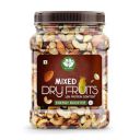 Go Vegan Healthy Nutmix - 500gm, Dried Almonds, Black Raisins, Cashewnuts, Cranberries, Black Dates & Many More. (Jar Pack)...