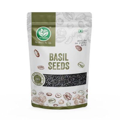 Go Vegan Raw Basil Seeds | Sabja Seed, Takmuria Seeds 250g