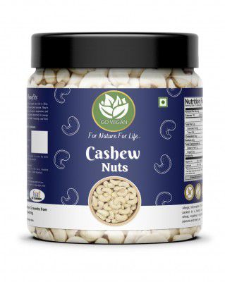 Go Vegan Raw Cashew W320 Grade 1Kg | Premium Whole Cashews | Whole Crunchy Cashews Jar Pack