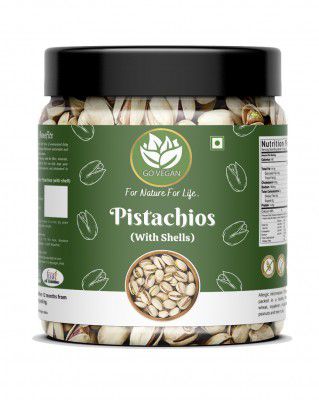 Go Vegan Roasted & Salted Pistachios | Roasted Pista | Salted Pista With Shell (1)