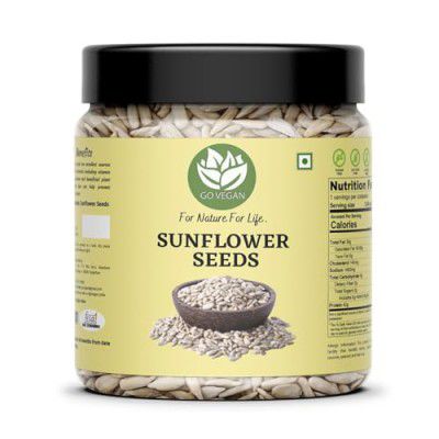 Go Vegan Sunflower Seeds 1kg - Raw Sunflower Seeds for Eating | Diet Food