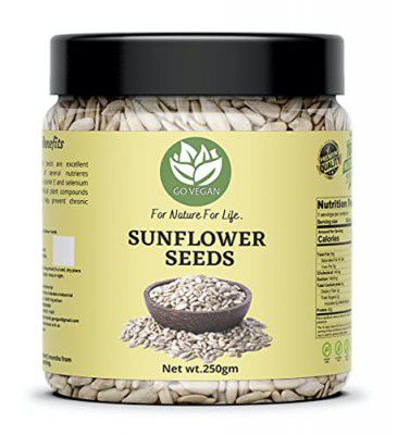Go Vegan Sunflower Seeds for Eating 250gm - Rich in Protein & Fiber