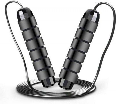 GOCART New High Quality Jump Rope With Comfortable Handles - For Any Skill Level Freestyle Skipping Rope  (Black, Length: 350 cm)