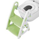 GOCART WITH G LOGO Baby Toilet Seat 2 in 1 with Step Stool, Triangle Stand, Children's PU Padded Toilet Seat with Stairs (GREEN)...