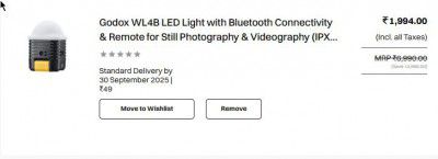 Godox WL4B LED Light with Bluetooth Connectivity & Remote for Still Photography & Videography (IPX8 Waterproof)
