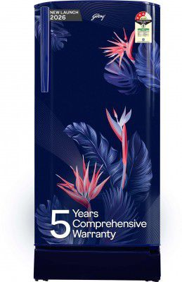 Godrej 183 L Direct Cool Single Door 3 Star Refrigerator (Floral Blue, RD R190CN THF FR BL)