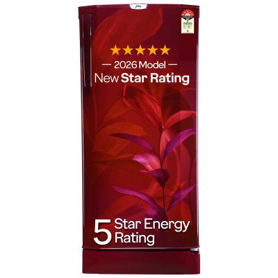 Godrej 185 L 5 Star 5 Years Comprehensive Warranty |Large Shelve Space Direct Cool Single Door Refrigerator (2026 Model, RD 195EN TAI MN WN)