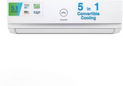Godrej 5-In-1 Convertible Cooling 1.5 Ton 3 Star Split Inverter AC - White  (AC 1.5T EI 18TINV3R32 WWD, Copper Condenser)