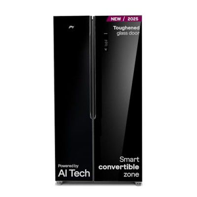 [2025 Model ] Godrej 600 L, 3 Star, Toughened Glass Door Frost Free Inverter Side By Side Refrigerator (RS EONVELVET 646C RIT OP BK, Opera Black)