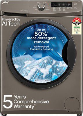 Godrej 8 kg With AI Tech, Steam Wash, Fully Automatic Front Load Grey (WFEON CRS 8012 5.0 FKEDM CNGR)