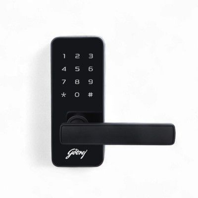 Godrej Catus Touch Smart Digital Lock for Wooden Door I 2 in 1 Access I PIN Access I Mechanical Key I Champagne Gold Finish
