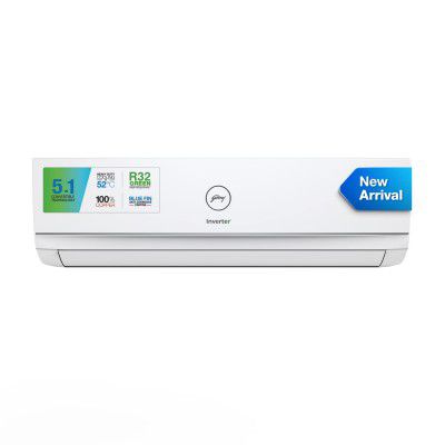 Godrej 5-in-1 Cooling 2023 Model 1.5 Ton 3 Star Split Inverter i-sense Technology with Blue Fin Anti Corrosive Coating AC (AC 1.5T EI 18TINV3R32-GWA/AC 1.5T EI 18TINV3R32-GWB)
