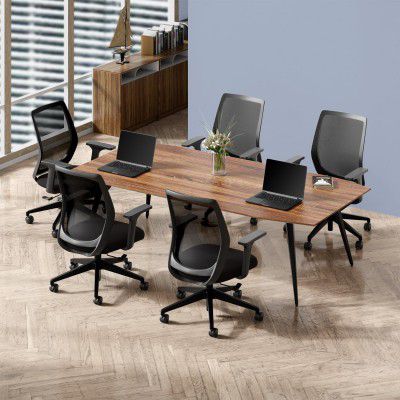 Interio by Godrej Curv Premium Mesh Wide Back Ergonomic Chair for Work (Set of 5, Black)